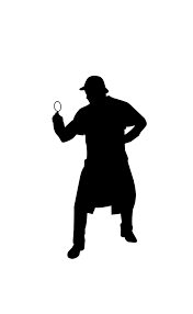 silhouette of detective