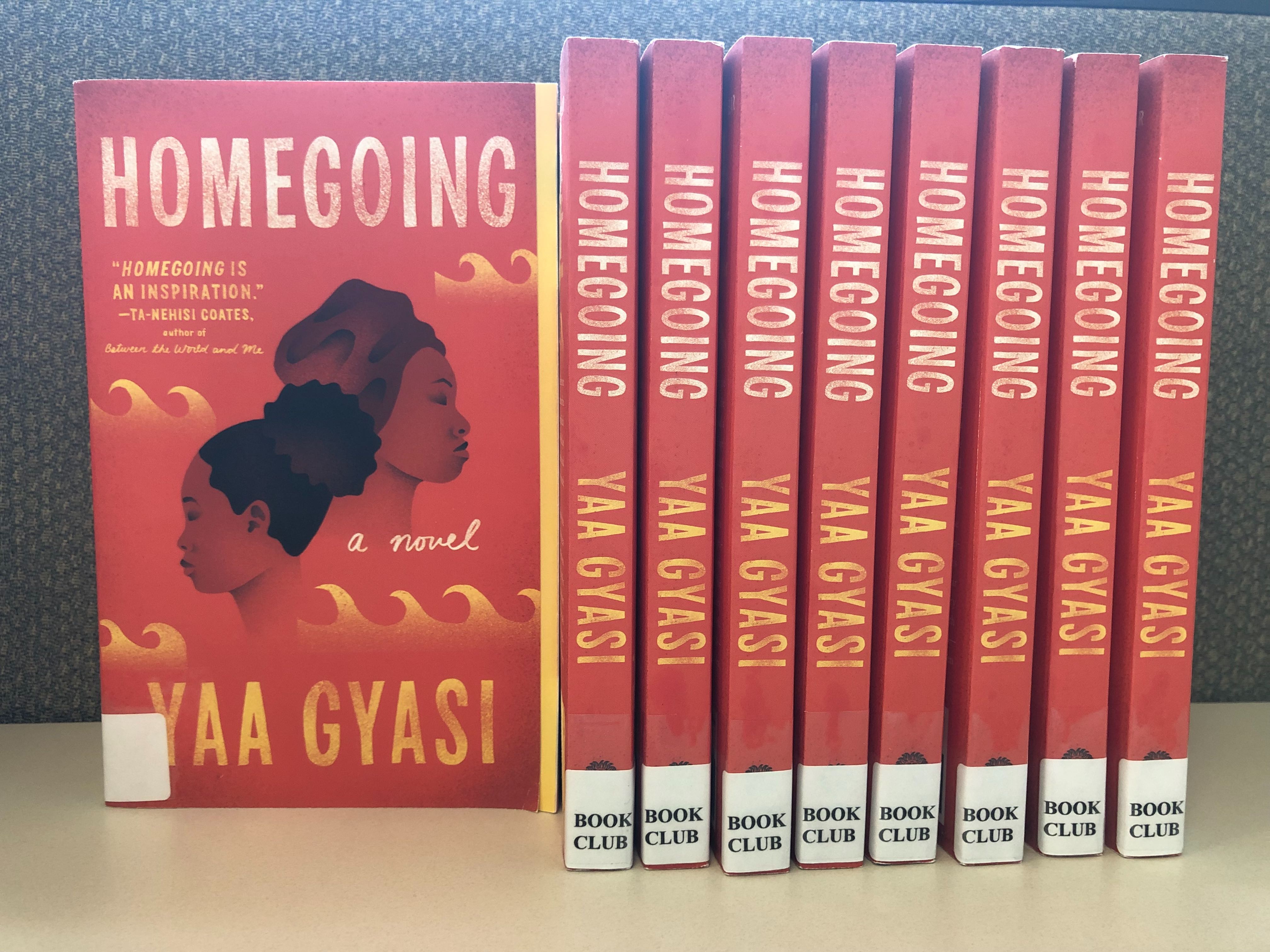stack of Homegoing by Yaa Gyasi books