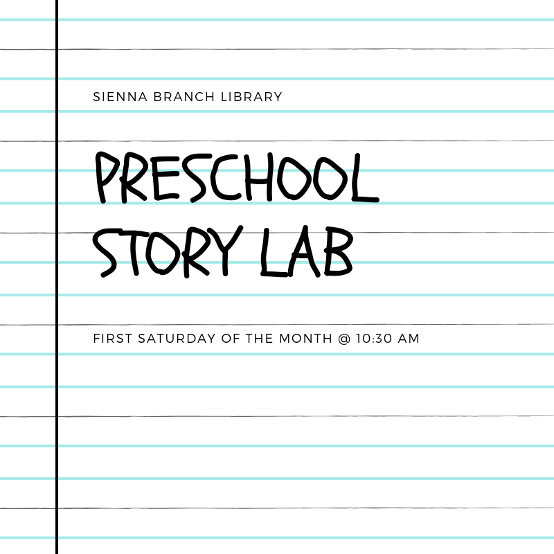 Preschool Story Lab flyer