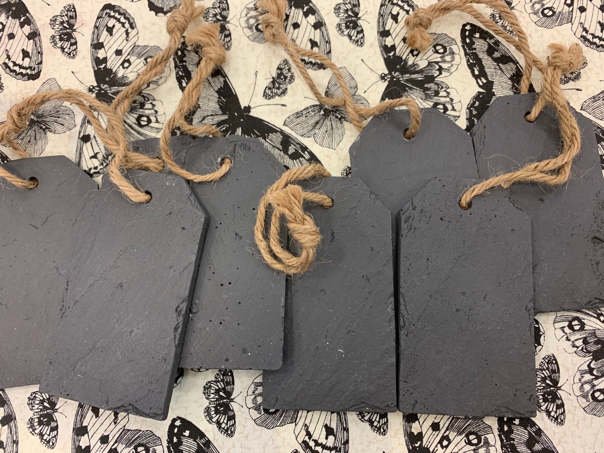 tags made from slate to be used in art club project