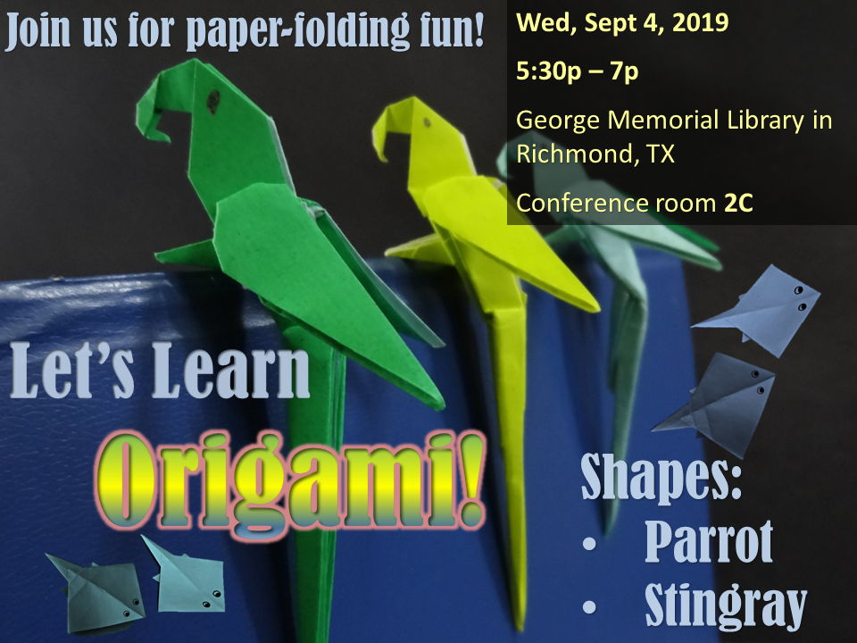 origami parrots and stingrays