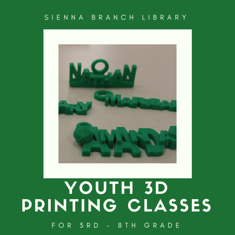 3D printing class flyer