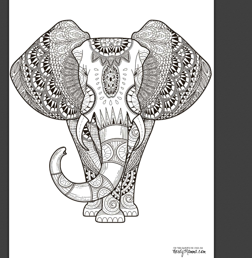 Help us color this elephant for our Children's Department display