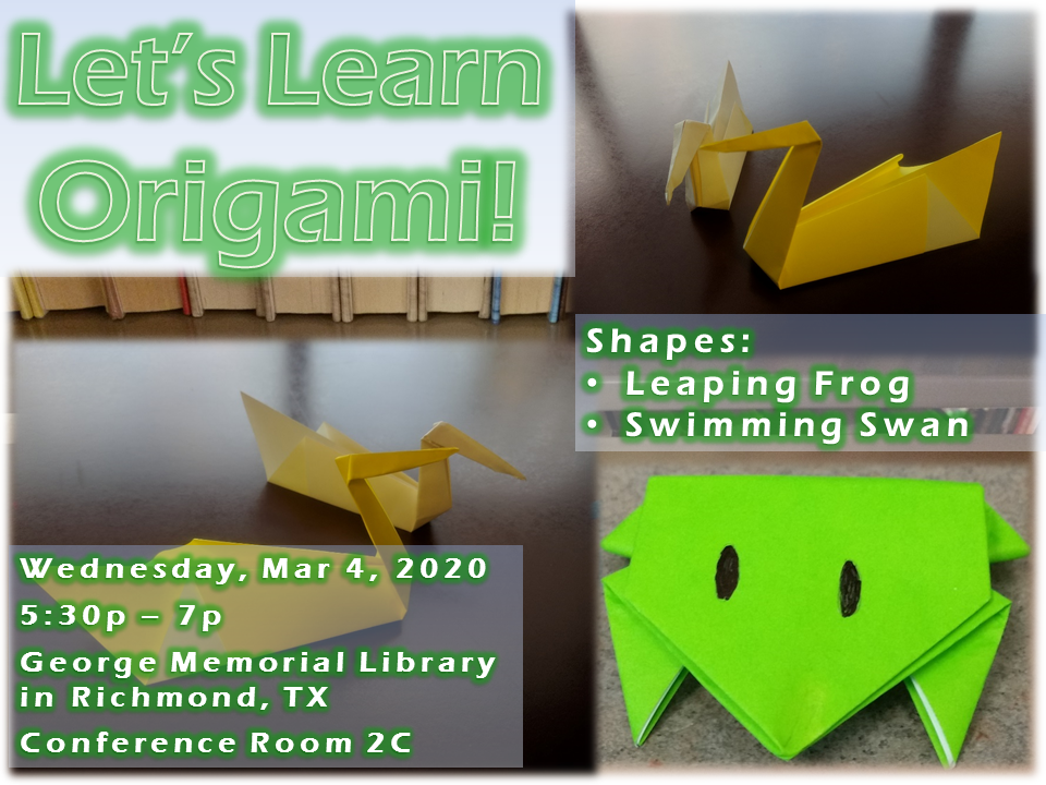 origami frogs and swans