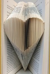 folded book heart