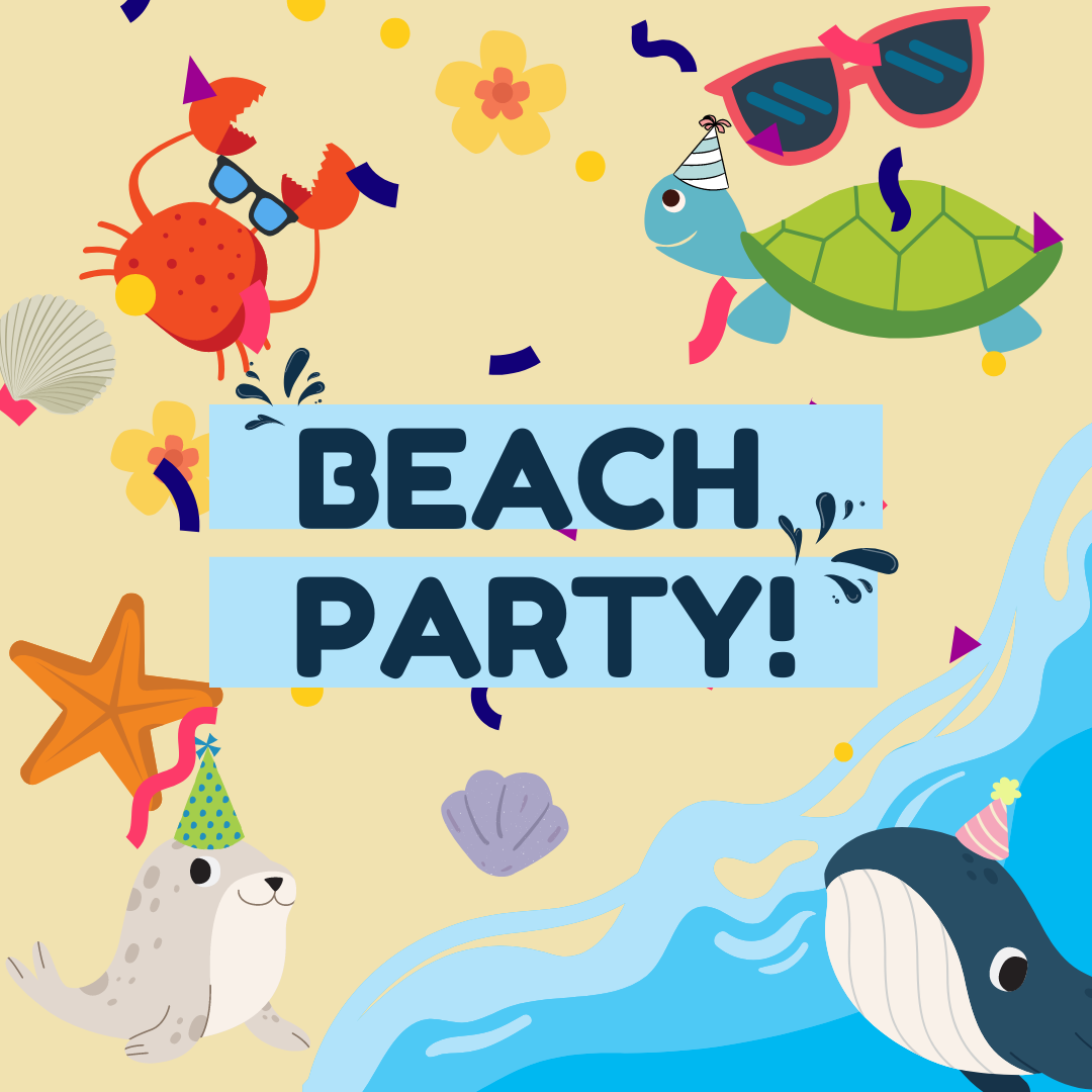 beach party themed story time