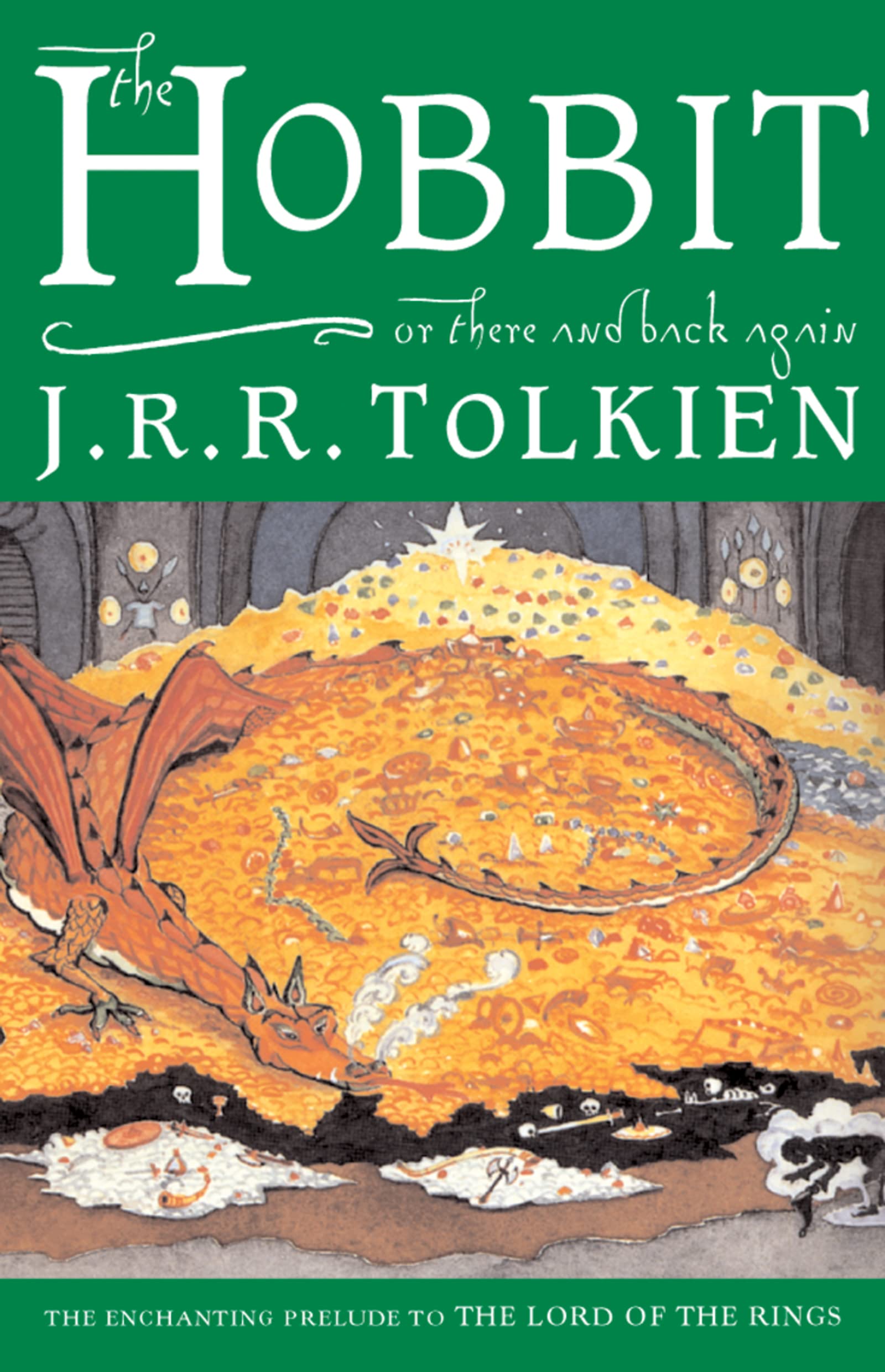 Book cover of The Hobbit by J R R Tolkien