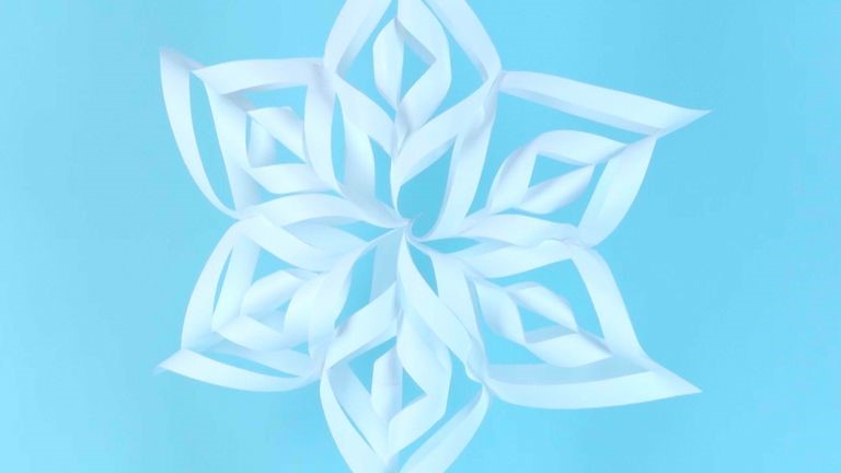 A snowflake made of paper