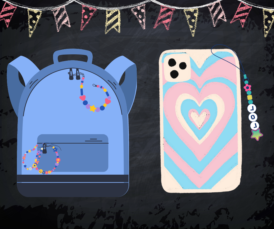 Backpack and Phone Charms
