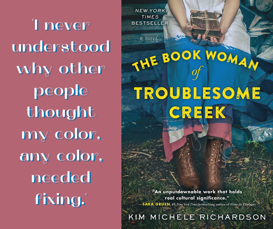 Quote on left: "I never understood why other people thought my color, any color, needed fixing."  Book cover on right.