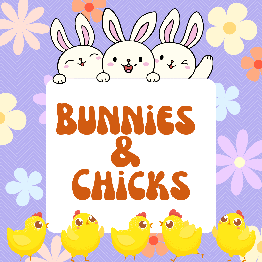 Bunnies and chicks themed story time