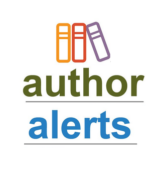 Picture of books and text reading "Author Alerts"