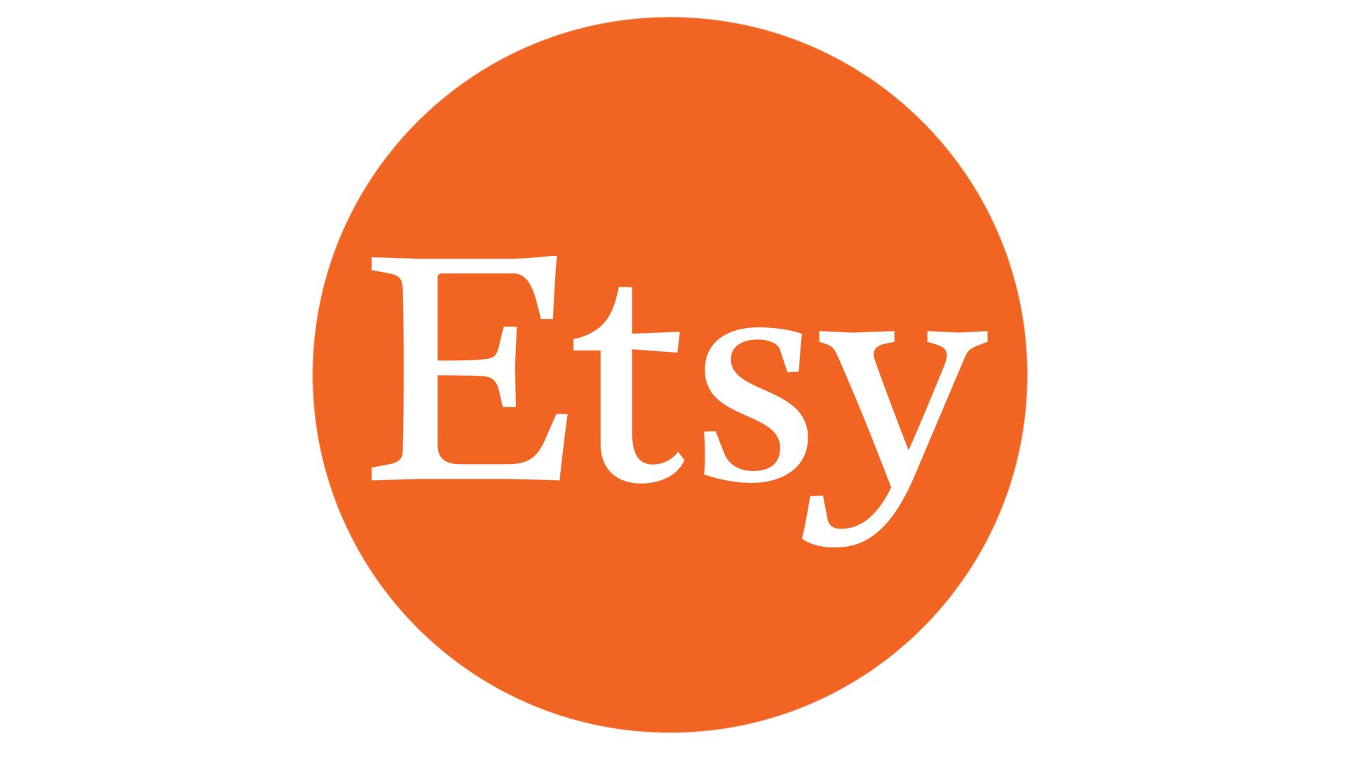 orange circle with the word "Etsy" inside in white