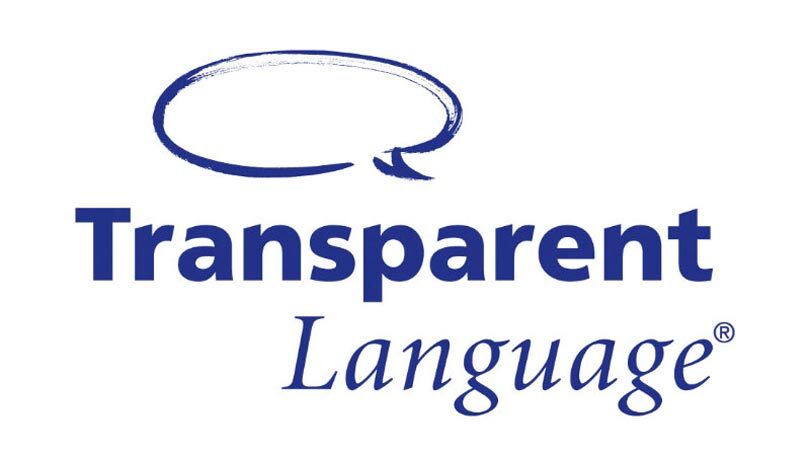 Transparent Language logo that features a speech bubble over the words "Transparent Language"