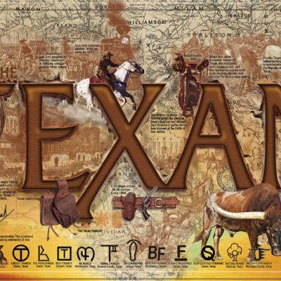 Graphic of the word "Texan"