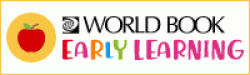World Book Early Learning logo, with an apple in a yellow circle on the left.