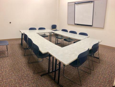 Conference room with enclosed square setup
