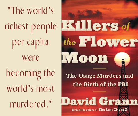 Quote on left: The world's richest people per capita were becoming the world's most murdered."  Book cover on right.