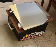 A solar oven viewed from above.